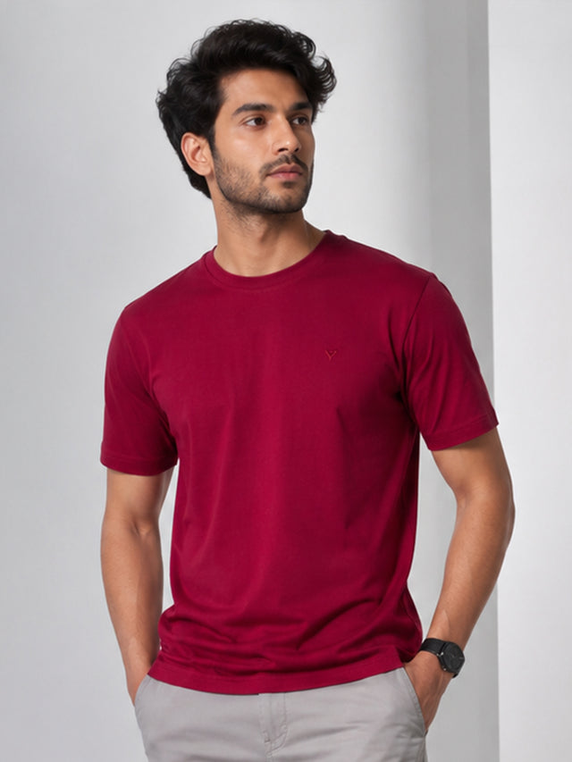 Elvn Embroidered Logo Crew Neck T-Shirt