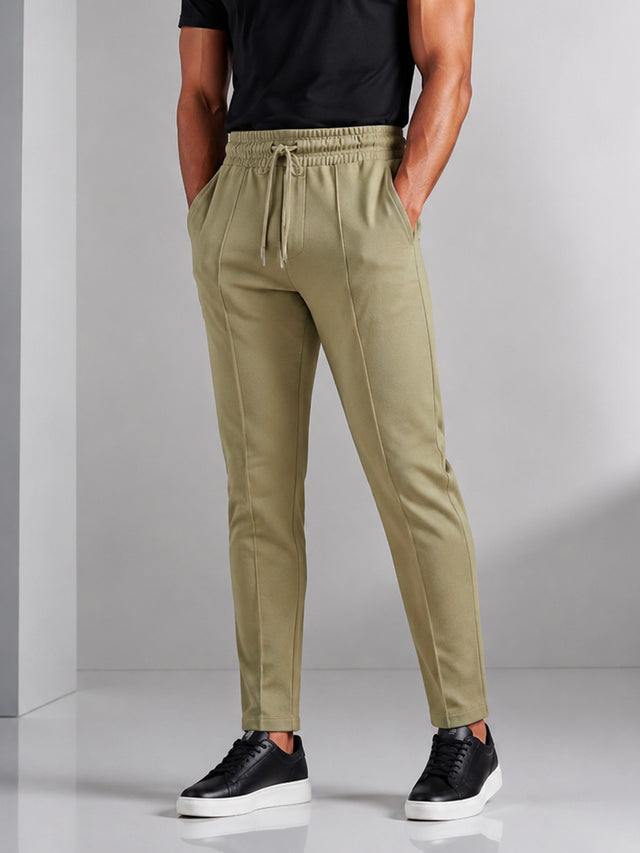 Elvn Retro Urban Style Line Detail Trousers