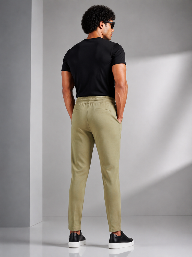Elvn Retro Urban Style Line Detail Trousers