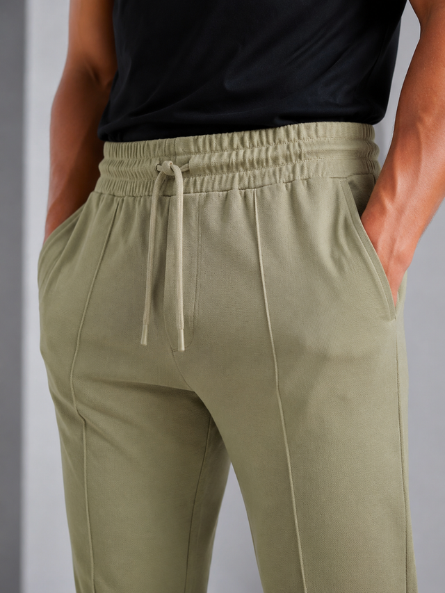 Elvn Retro Urban Style Line Detail Trousers
