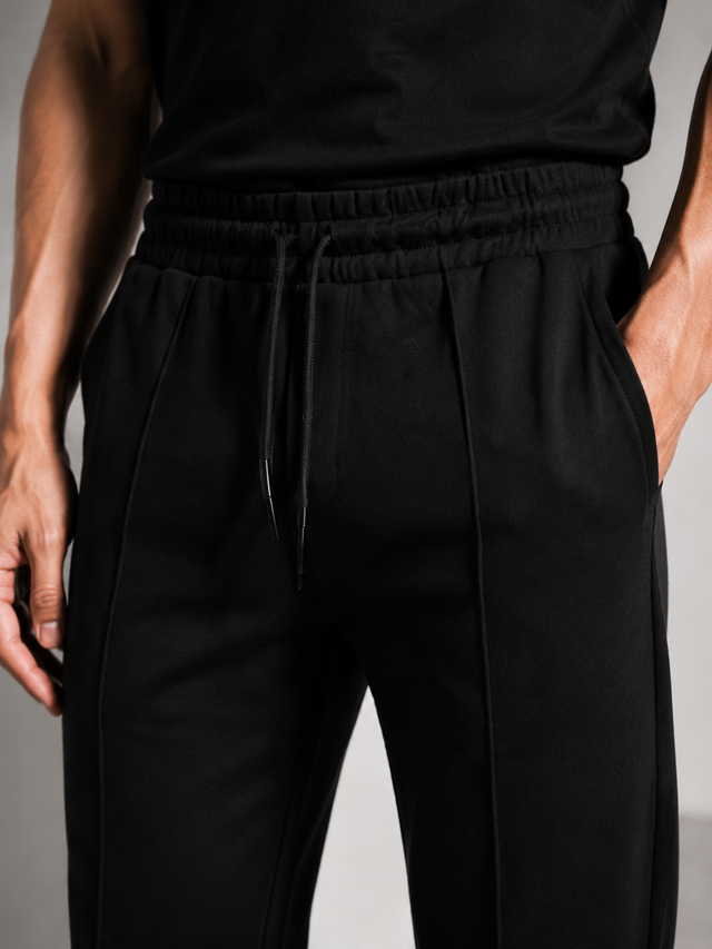 Elvn Retro Urban Style Line Detail Trousers