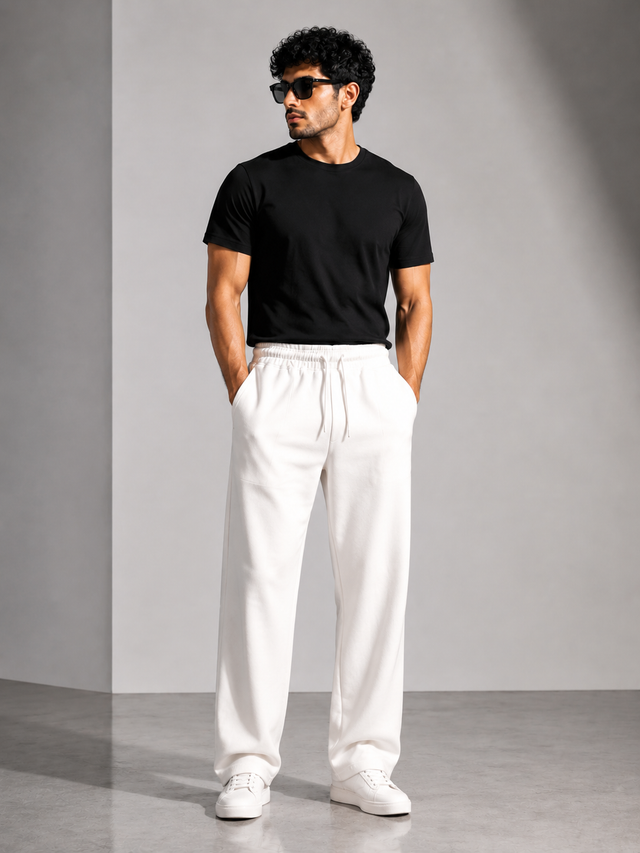 Elvn Retro Urban Style Line Detail Trousers