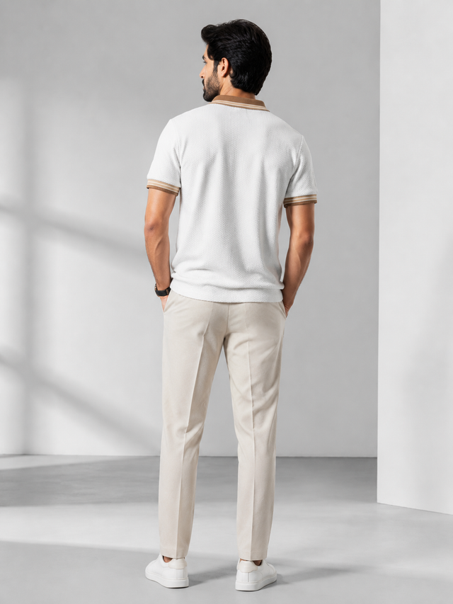 Elvn Men Quarter-Zip Premium Polo Shirt