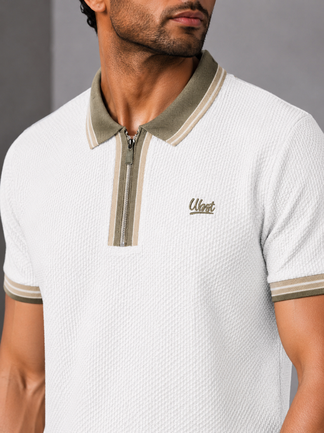 Elvn Men Quarter-Zip Premium Polo Shirt