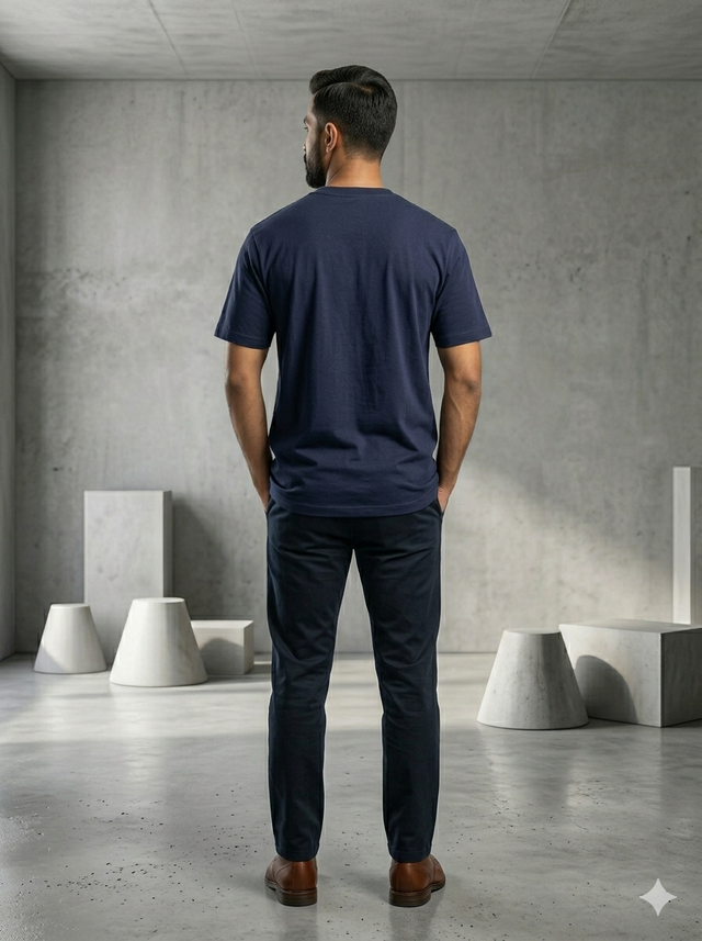 Elvn Lost Typography Print Crew Neck T-Shirt
