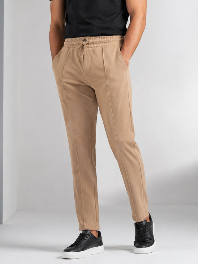 Elvn Smart Casual Trouser with contrass piping