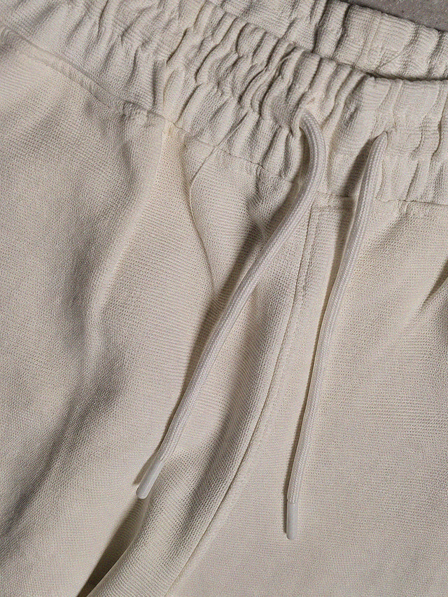 Elvn Men Relaxed Fit Drawstring Trousers