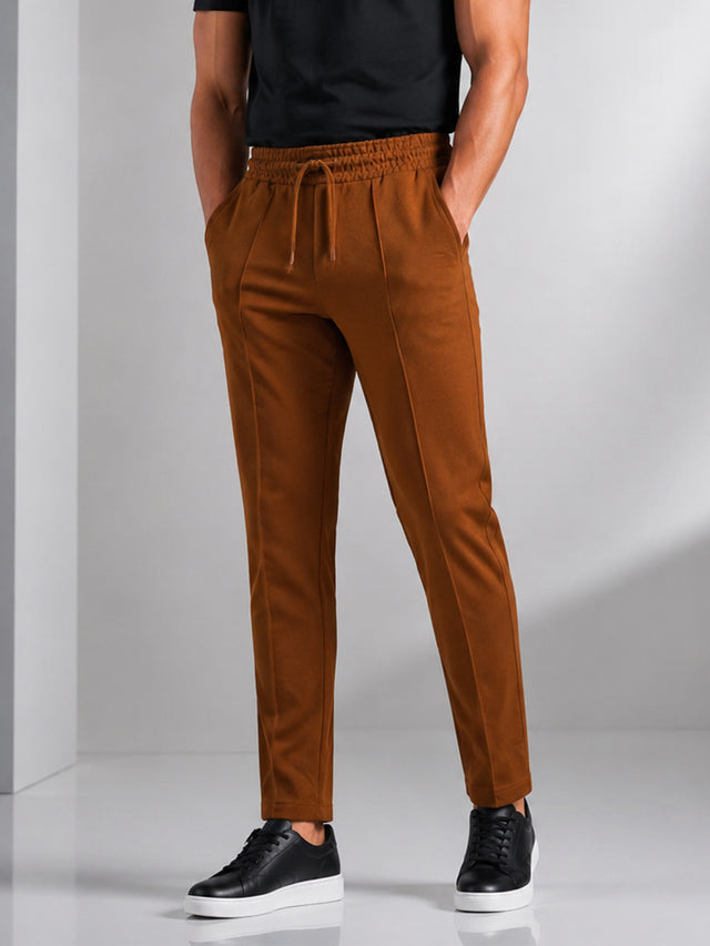 Elvn Retro Urban Style Line Detail Trousers