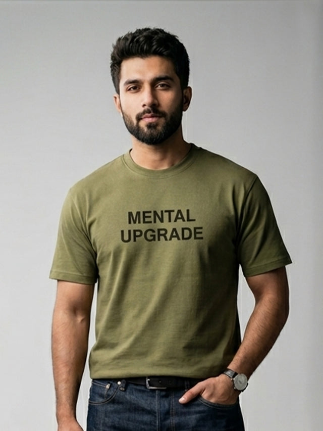 Elvn Mental Upgrade Graphic Print Crew Neck T-Shirt
