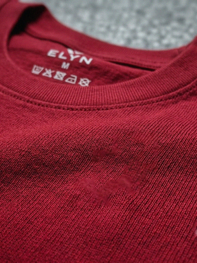 ELVN Men Premium Crew Neck T-Shirt -  Deep Red