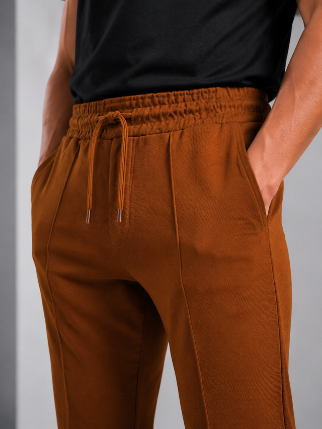 Elvn Retro Urban Style Line Detail Trousers