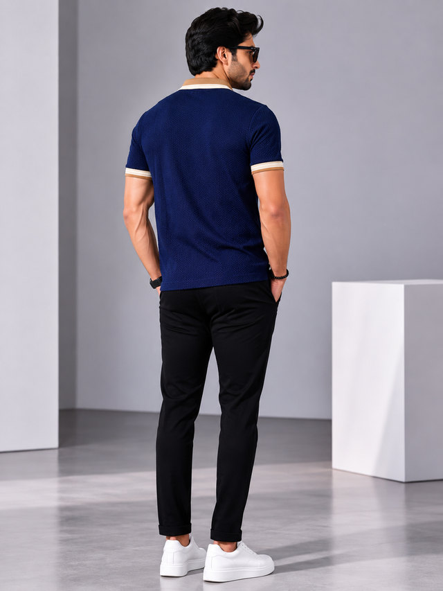 Elvn Men Quarter-Zip Premium Polo Shirt