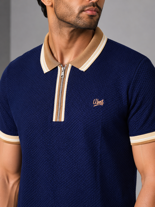 Elvn Men Quarter-Zip Premium Polo Shirt