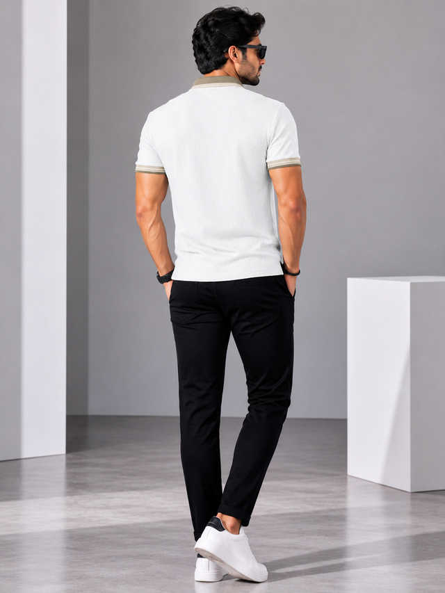 Elvn Men Quarter-Zip Premium Polo Shirt