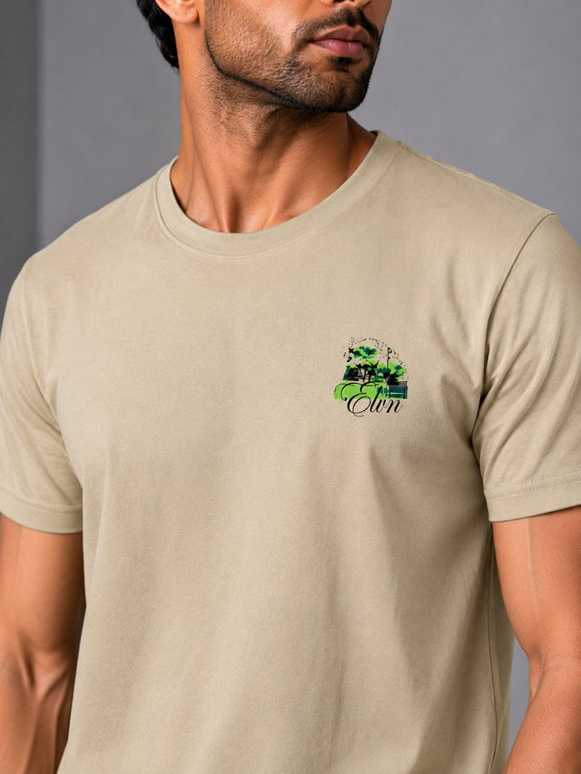 Elvn Character Graphic Print Crew Neck T-Shirt